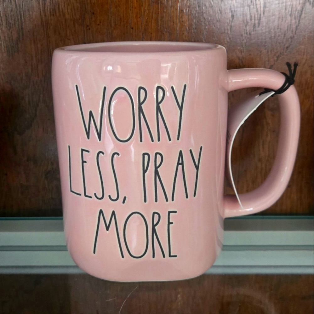 Worry Less PRAY More Rae Dunn Pink